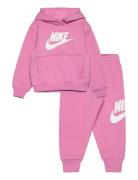 Nkn Club Fleece Set Sets Tracksuits Pink Nike