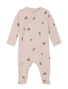 Nightsuit Rib Pyjamas Sie Jumpsuit Pink Fixoni