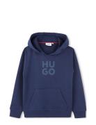 Hooded Sweatshirt Tops Sweatshirts & Hoodies Hoodies Navy Hugo Kids