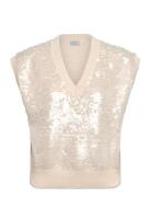 Dante6-Ezra Sequins Sweater Tops Knitwear Jumpers Beige Dante6