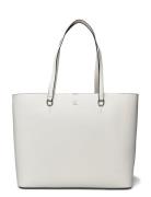 Crosshatch Leather Large Karly Tote Shopper Taske White Lauren Ralph L...