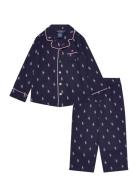 S6-Sleepwear Pant Set Pyjamassæt Navy Ralph Lauren Kids