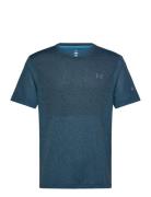 Ua Seamless Stride Ss Sport T-Kortærmet Skjorte Navy Under Armour
