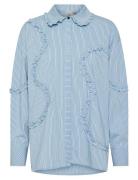 Yasyera Ls Shirt Tops Shirts Long-sleeved Blue YAS