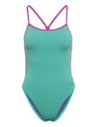 Solid Vback Sport Swimsuits Blue Speedo