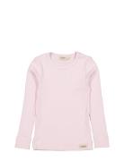 Plain Tee Ls Tops T-shirts Long-sleeved T-Skjorte Pink MarMar Copenhag...