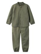 Nmmmars Quilted Set Fo Sets Tracksuits Khaki Green Name It