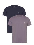 2 Pack Top Tops T-Kortærmet Skjorte Navy Emporio Armani