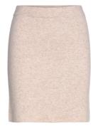 A-Line Mini Skirt Skirts Short Skirts Beige Davida Cashmere