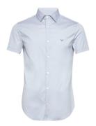 Shirt Designers Shirts Short-sleeved Blue Emporio Armani