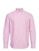 Reg Classic Oxford Stripe Shirt Tops Shirts Casual Pink GANT