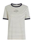 Reg Monotype Stripe C-Nk Ss Tops T-shirts & Tops Short-sleeved Multi/p...