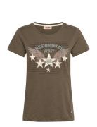 Mmzibby O-Ss Tee Tops T-shirts & Tops Short-sleeved Brown MOS MOSH