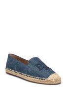 Cameryn Washed Denim Espadrille Espadrillos Flade Sandal Blue Lauren R...