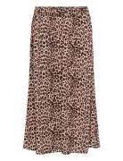 Crtiah Skirt Skirts Maxi Skirts Brown Cream