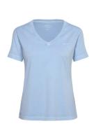 Reg Sunfaded Ss V-Neck T-Shirt Tops T-shirts & Tops Short-sleeved Blue...