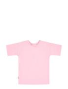 Unisex Long T-Shirt Tops T-Kortærmet Skjorte Pink Gugguu
