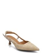 Sling Back Shoes Sling Backs Heeled Slingbacks Beige Billi Bi