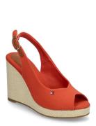 Flag High Wedge Espad Slingback Sko Med Kilehæl Red Tommy Hilfiger