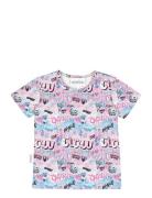 Print Relax T-Shirt Tops T-Kortærmet Skjorte Pink Gugguu