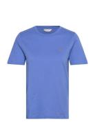 Reg Shield Ss T-Shirt Tops T-shirts & Tops Short-sleeved Blue GANT