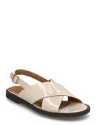 Sandals - Flat - Open Toe - Op Flade Sandaler Beige ANGULUS