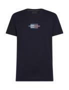 Flag Box Tee Tops T-Kortærmet Skjorte Navy Tommy Hilfiger