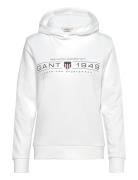 Reg Shield Hoodie Tops Sweatshirts & Hoodies Hoodies White GANT