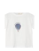 Sommer Balloon T-Shirt Tops Shirts Short-sleeved Shirts Cream Fliink