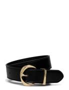 Oval Buckle Belt Bælte Black Mango