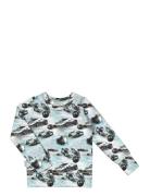 Print Sweatshirt Tops T-shirts Long-sleeved T-Skjorte Blue Gugguu