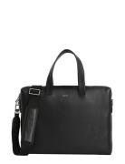 Ck Premium Leather Laptop Bag Computertaske Taske Black Calvin Klein