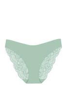 Body Make-Up Illusion Lace Highleg Trusser, Tanga Briefs Green Triumph