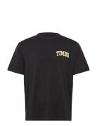 Short Sleeve Chest Timbs Graphic Tee Tops T-Kortærmet Skjorte Black Ti...