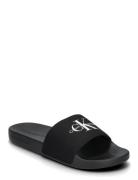 Slide Monogram Cv Shoes Summer Shoes Sandals Pool Sliders Black Calvin...