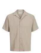 Jjmassimo Resort Shirt Ss Jnr Tops Shirts Short-sleeved Shirts Beige J...