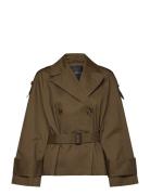 Denby Trench Coat Trenchcoat Frakke Green French Connection