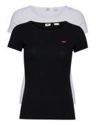 2Pack Crewneck Tee Neutrals Tops T-shirts & Tops Short-sleeved Black L...