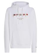 Hilfiger Multi Flags Hoody Tops Sweatshirts & Hoodies Sweatshirts Whit...