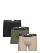 Stretch Cotton Boxer Brief 3-Pack Boxershorts Green Polo Ralph Lauren