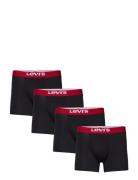 Levis Men Solid Basic Boxer Brief Org Co 4P Ecom Boxershorts Black Lev...