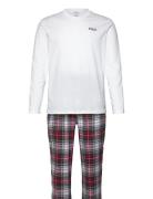 Flannel-Sle-Set Pyjamas Nattøj White Polo Ralph Lauren