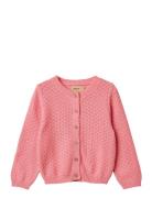 Knit Cardigan Magnella Tops Knitwear Cardigans Pink Wheat