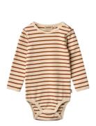 Body L/S Berti Bodies Long-sleeved Beige Wheat