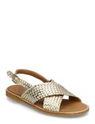 Sandals - Flat - Open Toe - Op Flade Sandaler Gold ANGULUS