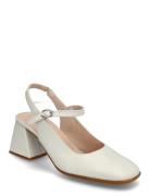 Jane Shoes Sling Backs Heeled Slingbacks Cream Wonders