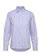 Reg Poplin Thin Striped Shirt Tops Shirts Long-sleeved Blue GANT