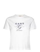 Reg Graphic Ss T-Shirt Tops T-shirts & Tops Short-sleeved White GANT