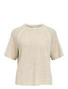 Objester 2/4 New Knit Pattern Top Div Tops Knitwear Jumpers Beige Obje...