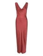 Disa Satin Dress Knælang Kjole Red Twist & Tango